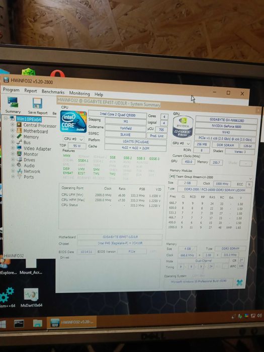 top 775 ga-ep45t-ud3lr +q9300+top 4gb ddr3