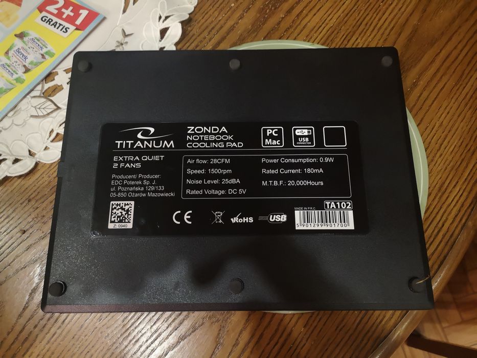 Nowa  podkładka chłodząca do laptopa.