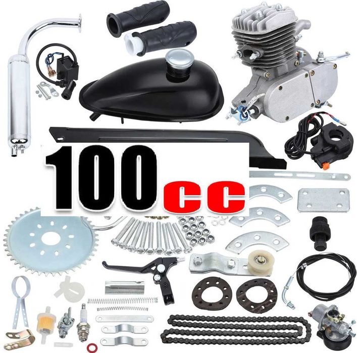 NOWY Cały ZESTAW Silnik 2T do Roweru KINGWAY 100cc 3 lata GWARANCJI PL