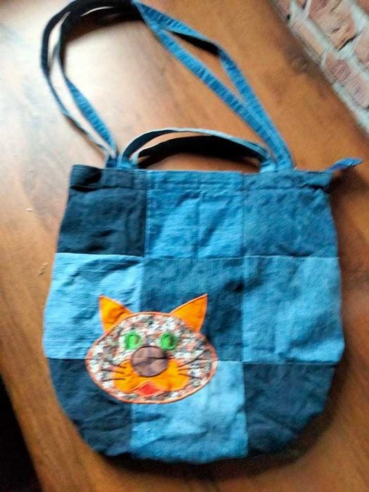 Torba jeansowa z podszewką.