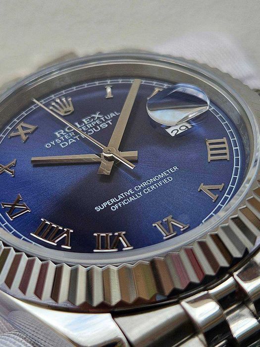 Швейцарський годинник Rolex Datejust 41mm Blue Stainless Steel Mens