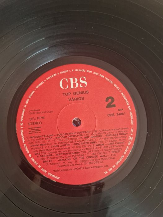Vinil "Top Genius", 1985