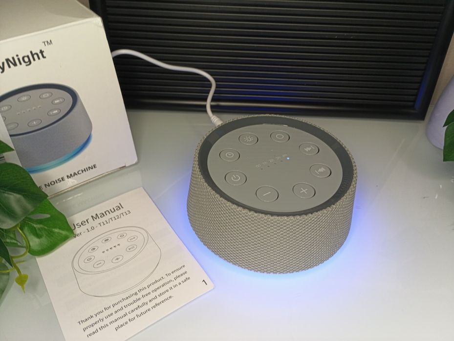 Generator białego szumu głośnik LED ułatwiający zasypianie lazyNight
