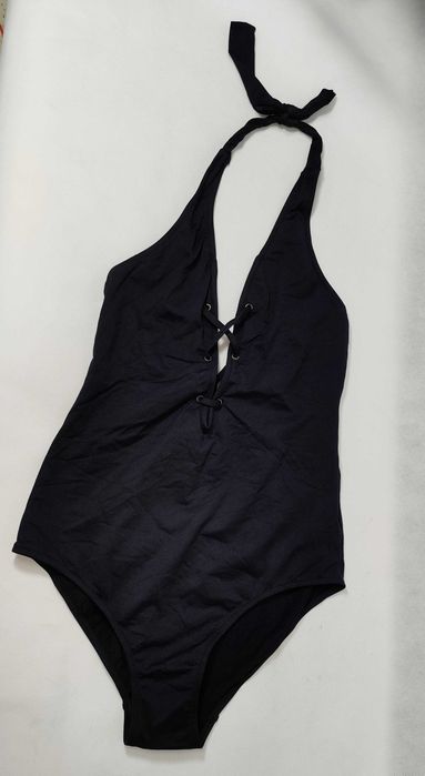 ST0136 Strój kąpielowy damski czarny plażowy  nieusztywniany 34 XS