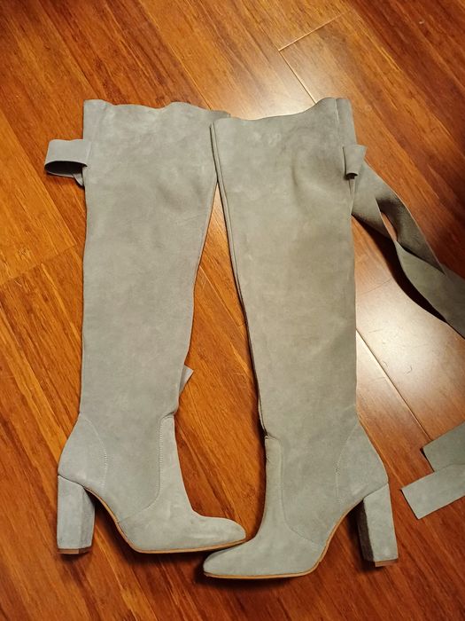 Kozaki Venezia 36, zamszowe, muszkieterki