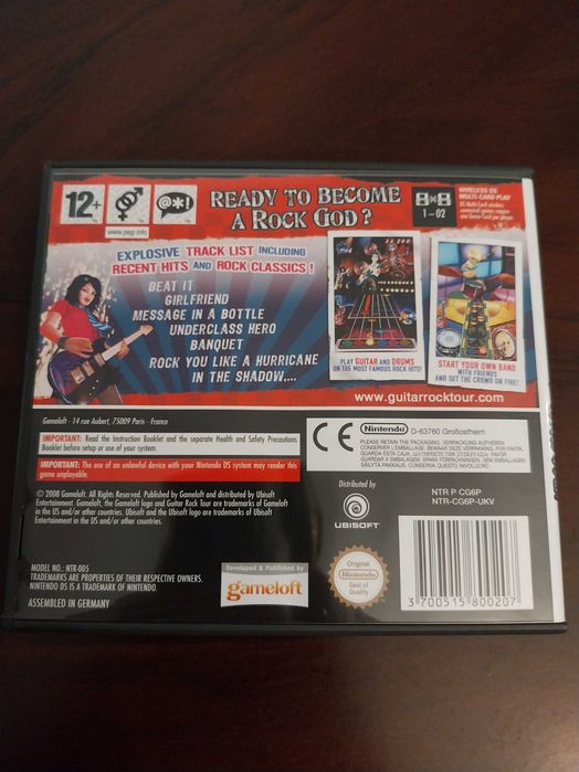 Jogo Guitar Rock Tour, Nintendo DS