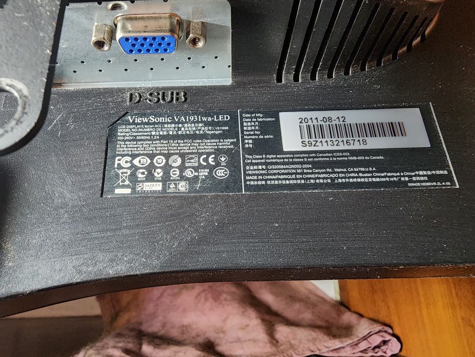 Продам монитор samsung viewsonic va 1931 wa-led