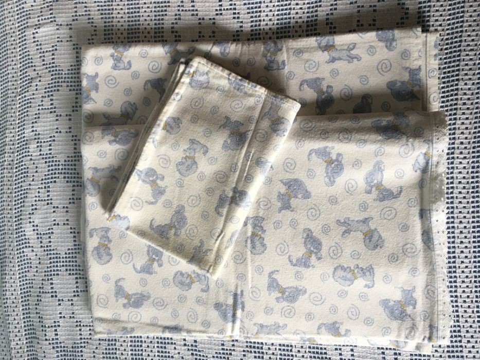 Lençois em flanela para berço / cama de grades