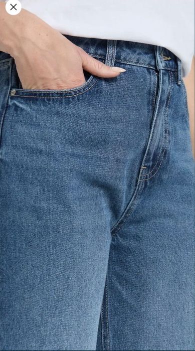 Джинси wide leg темно-сині