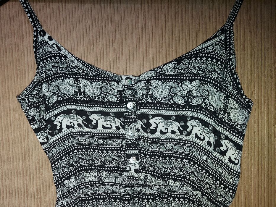 sukienka indyjska boho długa słonie nowa