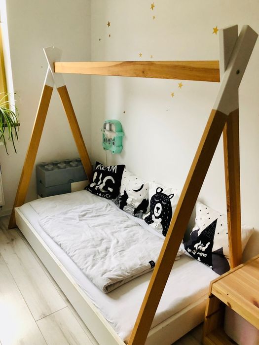 Łóżko namiot TIPI z materacem Havea