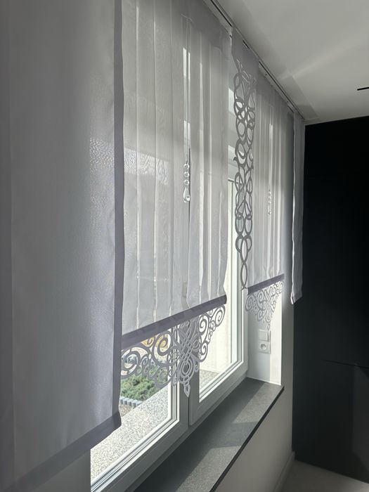 Firany panelowe białe komplet 5 elementów