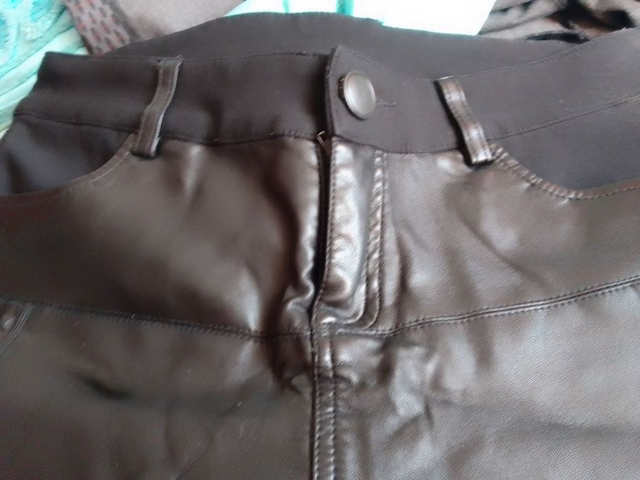 Штани, вставки з еко кожі, розмір,  2XL