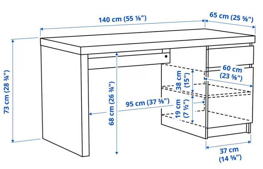 Secretária MALM IKEA - efeito carvalho