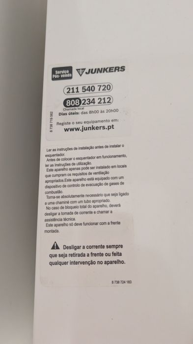 Esquentador Junkers Ventilado