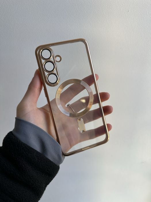 Etui złote MagSafe do SAMSUNG S25 PLUS