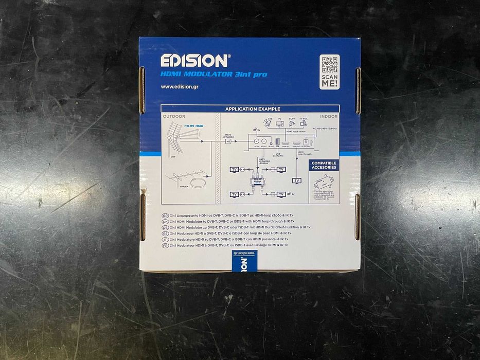 Edision HDMI Modulator 3 in 1 Pro – Novo e Selado – Profissional