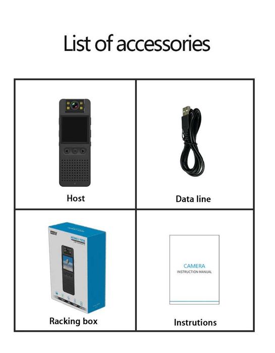 Wi-fi боді камера CS06,  Нагрудна камера 1080P HD, Боди камера