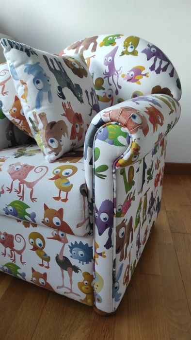 Poltrona criança sofá desenhos animados como.novo