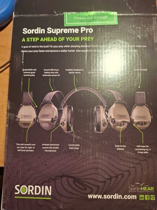 słuchawki aktywne Sordin Pro gel
