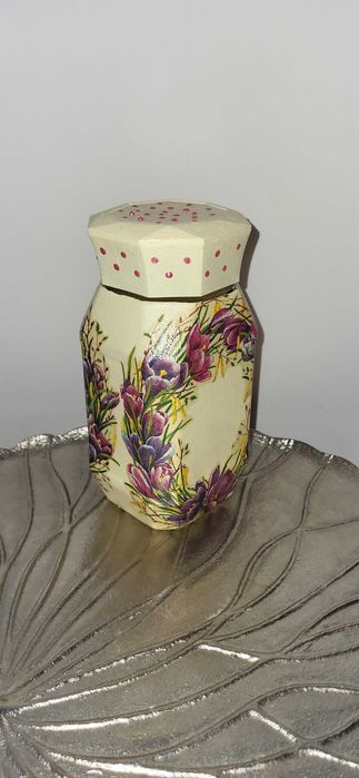 Ozdobny słoik, decoupage