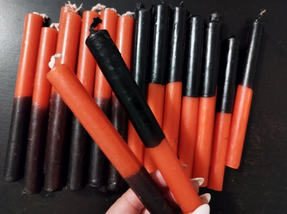 5kg , 200 velas pretas e vermelhas