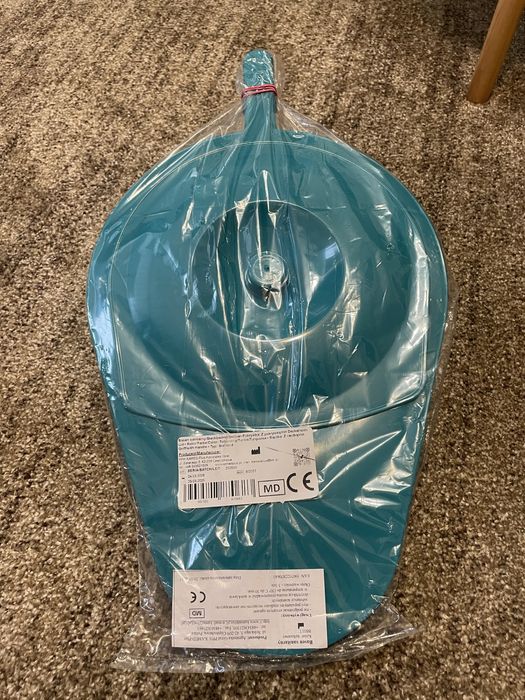 Basen sanitarny z pokrywką i rączką  turkusowy nowy