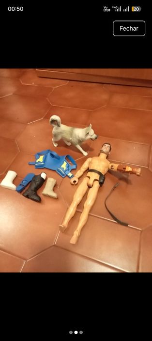 Action Man Nórdico com Lobo Vintage