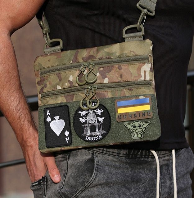 Сумка планшет с кобурой / сумка тактическая мультикам мужская