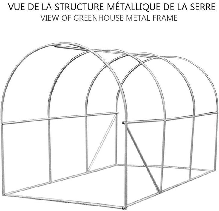 Estufas de jardim, impermeável, 3 x 2 x 2 m, verde
