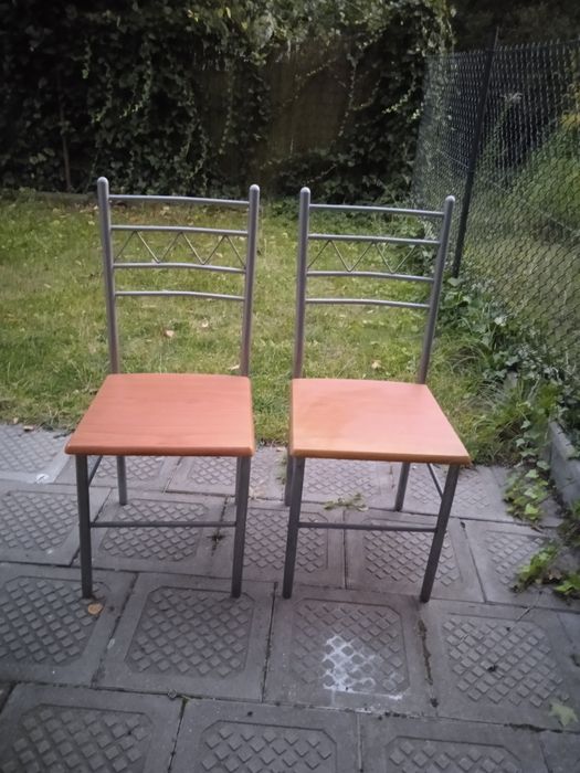 Cena za 2 x Krzesło Stylowe Krzesła Metalowe