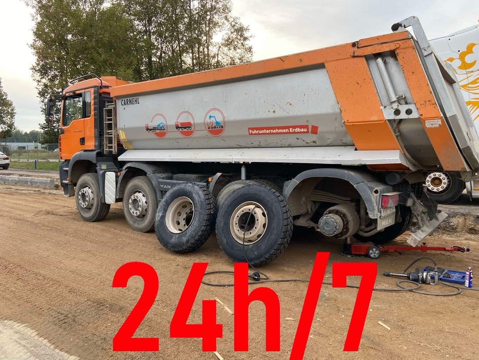 Mobilna wulkanizacja 24h Płock dojazd +100km