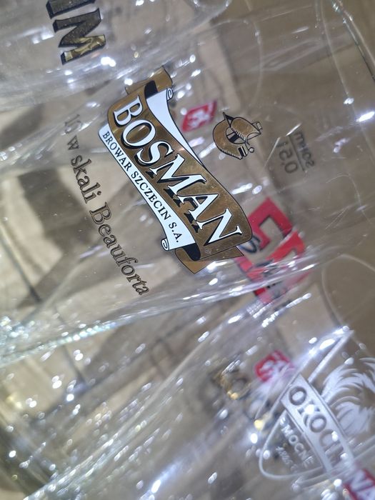 11 sztuk Kufel szklanki do piwa Bosman EB Okocim Warka Tyskie Wrocław