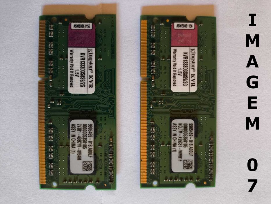 Memórias Diversas Marcas SODDIM DDR3 - Kits 02 unidades