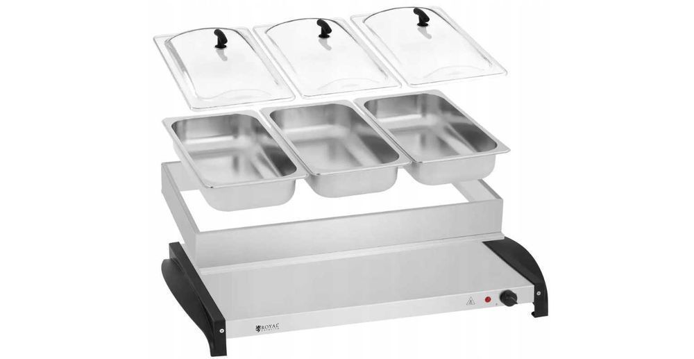 BEMAR 3x 2L Podgrzewacz do potraw 400W Bufetowy Catering Nowy