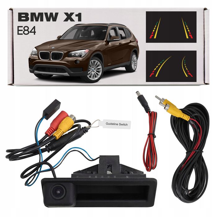 bmw x1 e84 2009-2015 kamera cofania dynamiczne linie klamka klapy tylnej