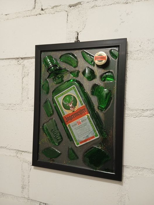 Obraz Jägermeister ozdoba prezent urodziny whisky żywica steampunk