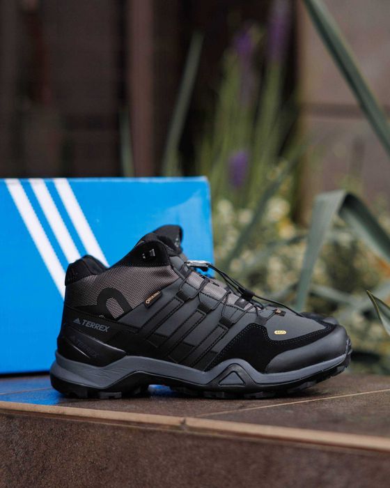 !ХУТРО! Adidas Terrex Fast R Mid Gore-Tex Black/Grey 41 42 43 44 45 46