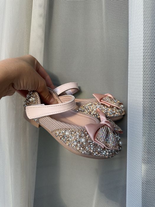 Туфли для девочки цвет пудра туфлі туфельки дитячі 27 28 29 30 31 32