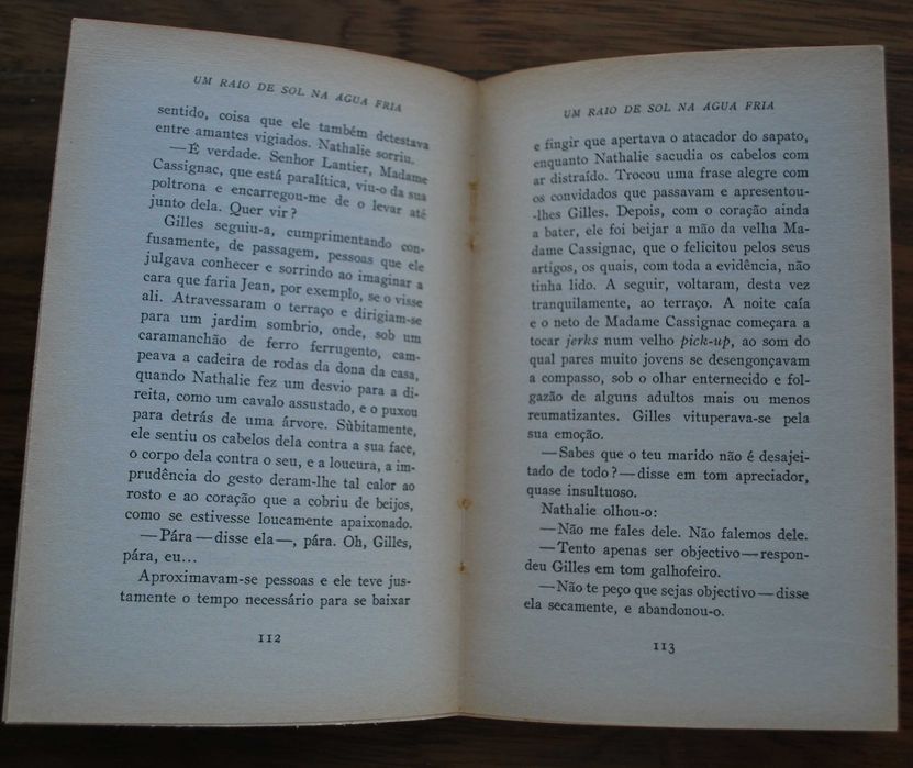 Um Raio de Sol na Água Fria de Françoise Sagan