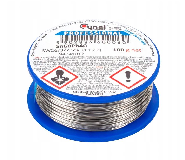 Cyna szpula 1mm/100g spoiwo lutownicze z topnikiem