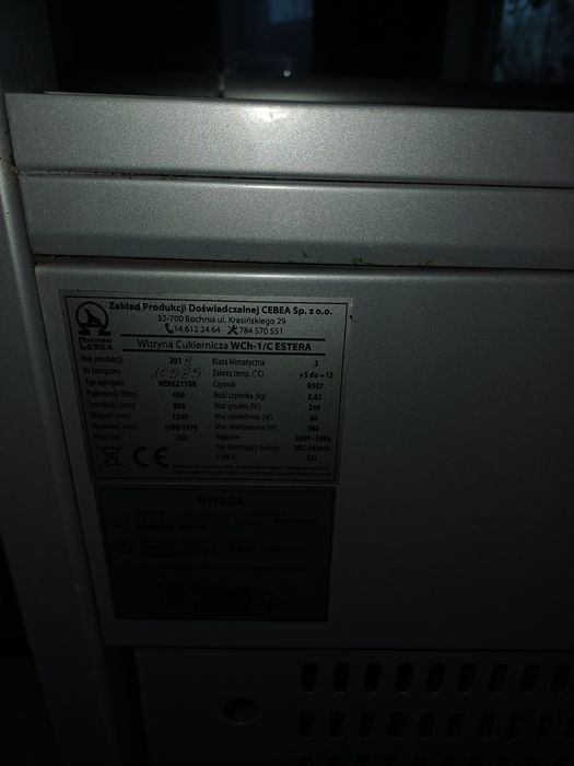 Chłodziarka szafa chłodząca Bochnia Cebea