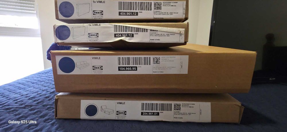 Capas Sofá IKEA VIMLE Chaise Longue (Conjunto Completo) – Azul Escuro – Novas