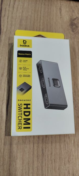 Przełącznik Baseus CAHUB-BC0G Switcher Dwukierunkowy HDMI 4K