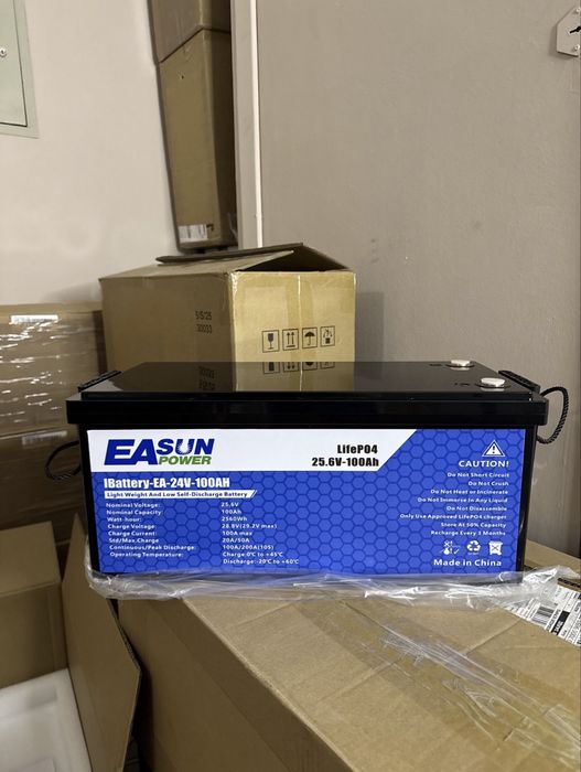 EASUN 24v 100Ah акумулятори та інші LiFePO4