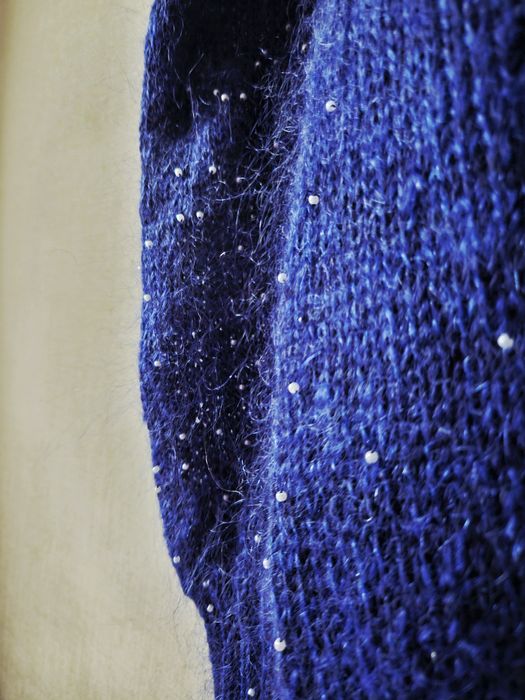 Светр мохеровий з намистинками-перлинками