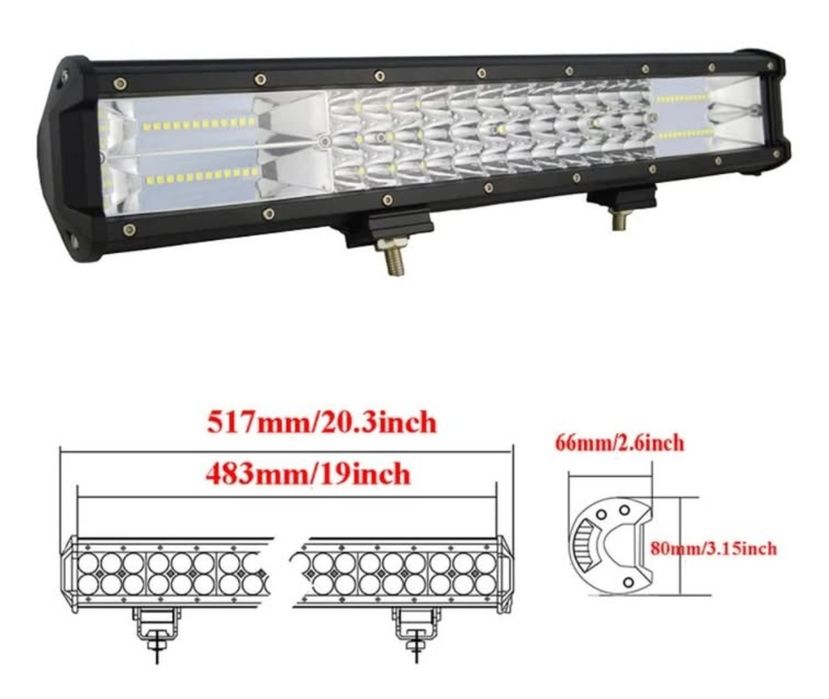 Barra led 50 cm 288w
