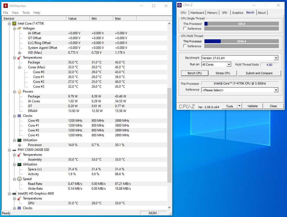 CPU Intel® Core™ i7-4770K, 8Mb Cache, até 3.90GHz (*) socket 1150