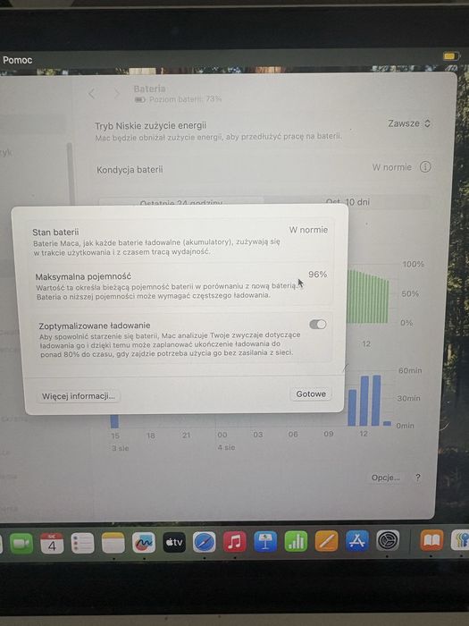 MacBook Air M2 13,6” | 16 GB RAM | 256 GB SSD | 96% baterii | Stan idealny