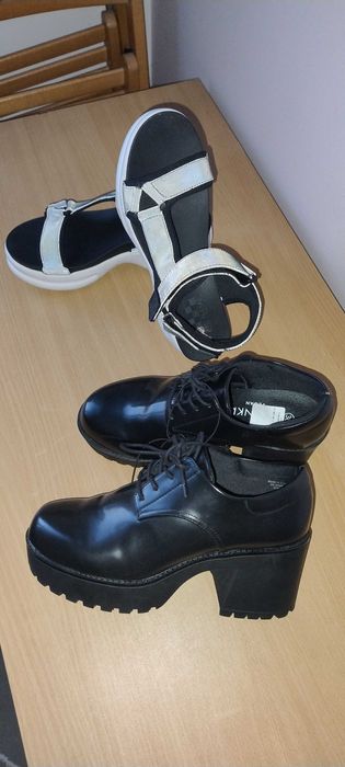 Nowe pantofle platformy MONKI i sandały żelowe 38